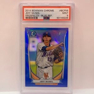 2014 Bowman Chrome Jeff McNeil Mets #BCP56 99/250 PSA 9 (MISC11)